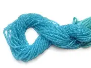 13 inch strand of natural Aquamarine Rondelle Faceted 3mm beads.