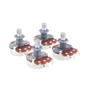 Alpha 4Pcs Full Metric Audio Taper A250K Split Shaft Pots Guitar Potentiometers