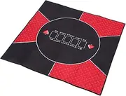 OFFSCH Poker Table Mat Universal Game Cushion Rectangle Table Mat Universal Mat Non-Skid Table Cover Anti-Slip Table Cover Board Games Table Mat Poker Mat Family Mat Cloth Red