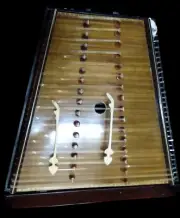 Santoor Indian Style Musical Instrument With Case 93 String Handle Key Tuner