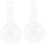 KICHOUSE Lab Equipment Round Bottom Flask Boiling Flask Set Sturdy and Elegant Thin-Mouth Glass Flask