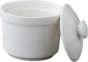 Ceramic Stew Pot Ceramic Soup Bowl Braising Pan with Lid Ceramic Stock Pot Casserole Stock Pot Clay Pot for Cooking Stovetop Ceramic Cookware Soup Cup Ceramic Bowl Ceramic Pot Food (Color : White, S (