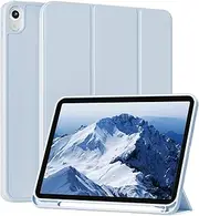 KVTVOU for iPad (A16) 11th/10th Generation Case (11/10.9 Inch, 2025/2022) with Pencil Holder, Slim Trifold Stand Smart Cover with Soft TPU Back, Auto Wake/Sleep for iPad 11/10th Gen Case, Blue