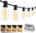 litogo 120FT LED Outdoor String Lights with Dimmer, 120FT, Warm White