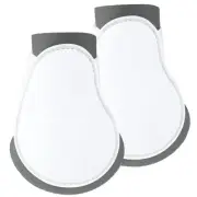19HZ Cob Horze Hard Outer Shell Protect Neoprene Lining Fetlock Boot White Grey