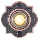 Sleek Bronze Metal Doorbell Push Button Wired with LED Light for Entryway