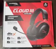 HyperX Cloud III Wireless Gaming Headset for PC, PS5, PS4, Black/Red