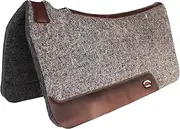CHALLENGER Pony Western Contoured Wool Felt Moisture Wicking Saddle Pad Grey 39RT06CGP