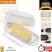 Elegant Rectangular Butter Keeper with Lid - Easy Scoop & Measurement Markings