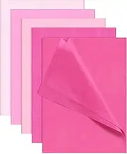 100 Sheets Pink Tissue Paper, Pink Tissue Paper for Gift Bags, Light Pink Wrapping Paper Gift Paper Tissue Hot Pink Tissue Paper for Wedding Birthday Baby Shower Bouquet Party Decor, 14 x 20 Inch