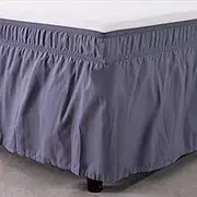 Elasticated Bed Skirt,Wrap Around Bed Skirts, Valance Sheet Double Wrap Around Ruffled Bed Skirt with Adjustable Elastic Belt Wrinkle Free Bedskirt Ruffles Bed Frame Cover Queen King Size(Shui,Twin)