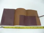 mark and Graham Pebbled leather Charger Roll up Travel Brown