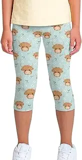 [BYCHECAR] Girls Short Leggings Tummy Control Yoga Leggings
