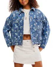 Free People Opal Swing Denim Jacket XL