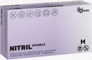 Espeon Nitrile Sparkle Pearlescent Violet Powder-Free Nitrile Gloves Size M 2×50 pcs