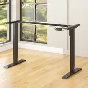 Advwin Standing Desk Frame Electric Height Adjustable Sit Stand Desk Base Computer Workstation No Desktop Black