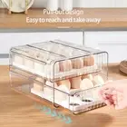 Storage Box Stackable Storing Drawer Style Refrigerator Organizer Case with Egg