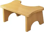 CIYODO Stable Center Toilet Step Stool Wooden Bathroom Chair Folding Step Stool for Home Toilet Training Compact Bathroom