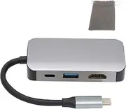 Type‑C Docking Station, 4 in 1 Type‑C Hub, Stable Sturdy High-Speed Transmission Speed for File Transfer for Mobile Office for Office for Home