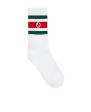 Gucci Interlocking G Ribbed Knit Socks S,XL,XS,L,M White