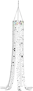 Halloween Garden Black and White Dot Windsock Lights Halloween Lighted Windsock for Patio Yard Pathway Party Decor