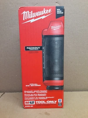 Milwaukee M12 2955-20 12V PACKOUT Bluetooth Jobsite Cordless Speaker Bare Tool