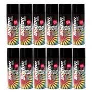 Boston Gloss Black Spray Paint Can 250g High Gloss Rust Protection (12 Cans)