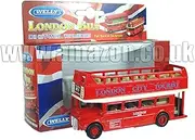 Diecast London Open Top Bus - Pull Back and Go Action