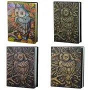 3D Carving Owl Embossed Notebook Journal Notepad Travel Diary Planner Sketchbook