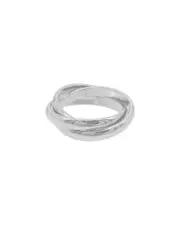 ADORNIA Silver Plated Interlocking Ring