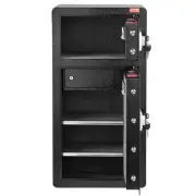VEVOR Double Door 5.5 cu.ft Safe Box with Key Lock Password Cabinet Black,organi