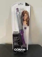Conair New 3/4 “ Curling Hot Brush Purple ss04 Cool Touch Bristles 10 Set