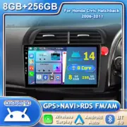 For Honda Civic Hatchback 2006-11 CAR STEREO NAVIGATION GPS CARPLAY ANDROID 14