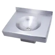 Square Disabled Compliant Wall Mounted Stainless Steel Hand Basin