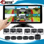 6ch 10.36" Monitor DVR BSD ADAS 1080p Camera for Truck BUS 360 View Reverse