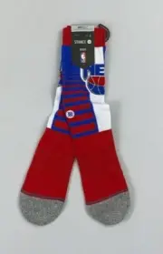 Unisex Stance Infiknit Combed Cotton Blend Crew NJ Nets Light Cushion Socks Sz L