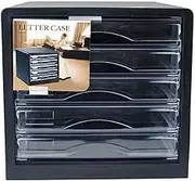VUCICA Desktop File Cabinet, Office Storage Box, with Blank Label, 5-Layer Drawer Storage Organization