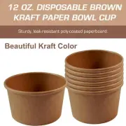 12 oz. Disposable Brown Kraft Paper Soup Containers