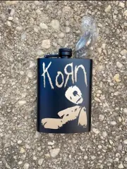 Korn Engraved 8 Oz. Black Flask