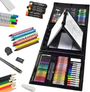 185PCS Art Set Drawing Art Box Oil Pastels Crayons Colored Pencils Markers Paint