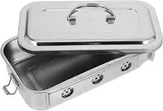 BESTYASH Stainless Steel Medical Storage Case with Lid and Holes Durable Instrument Tray for Doctor Tools Ergonomic Design for Safe and Comfortable Use for Organized Storage