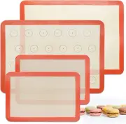 Silicone Baking Mats Set of 4, Non Stick Reusable Silicone Liners