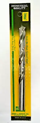 RARE Vtg Hanson Drill Bit 15"/32 #60530 High Speed Steel For Metal/Wood USA NOS