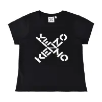 在飛比找momo購物網優惠-【KENZO】KENZO白字印花LOGO造型修身棉質短T(S