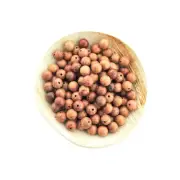 Round Wooden Beads 8mm - Camel Brown - 100 Beads - BD2625