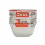 PYREX 玻璃碗套裝 4PCS 175ML 300ML 微波爐安全杯碗