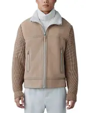 Mackage Mixed Media Zip Front Jacket