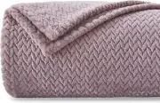 NEWCOSPLAY Super Soft Throw Blanket Light Purple Premium Silky Flannel Fleece Le
