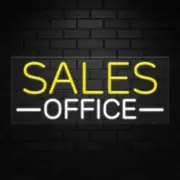 Sales Office Neon Sign for Retail Displays | LED Flex Neon | 32"W x 13"H x 1"D
