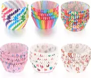 600 Pcs Cupcake Baking Cases, Muffin Cupcakes Paper Wrappers Cases Liners, Ra...